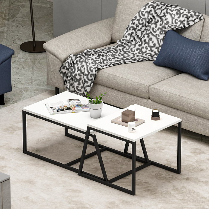 Hanah Home Mesa de Centro Minimal - Blanco